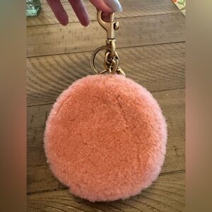 Coach Shearling Coin Pouch Keychain/Bag Charm